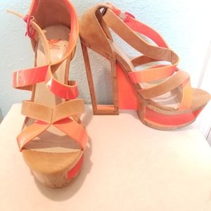 Super sexy cut out wedge heels